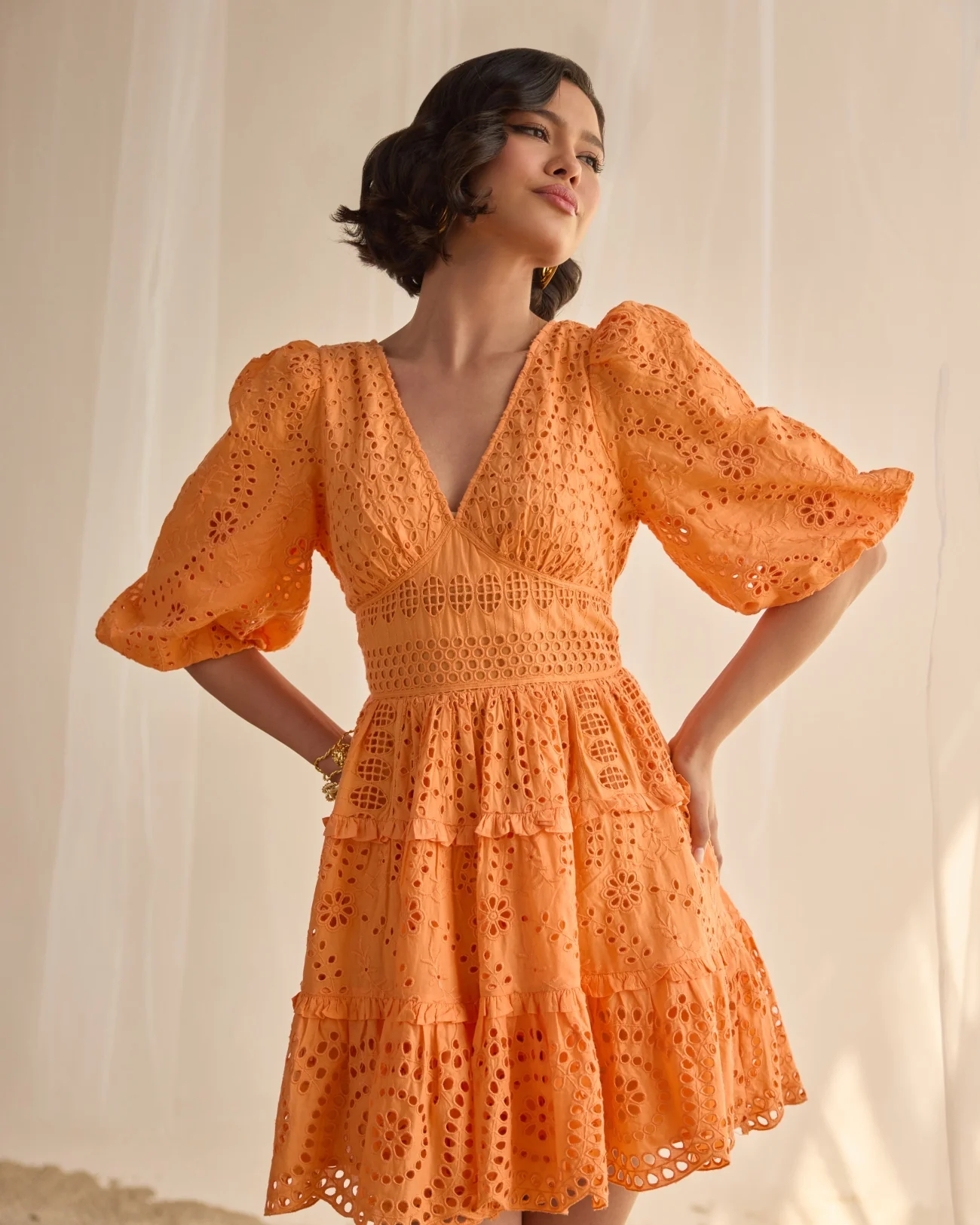 Serena Schiffli Dress - Image 15