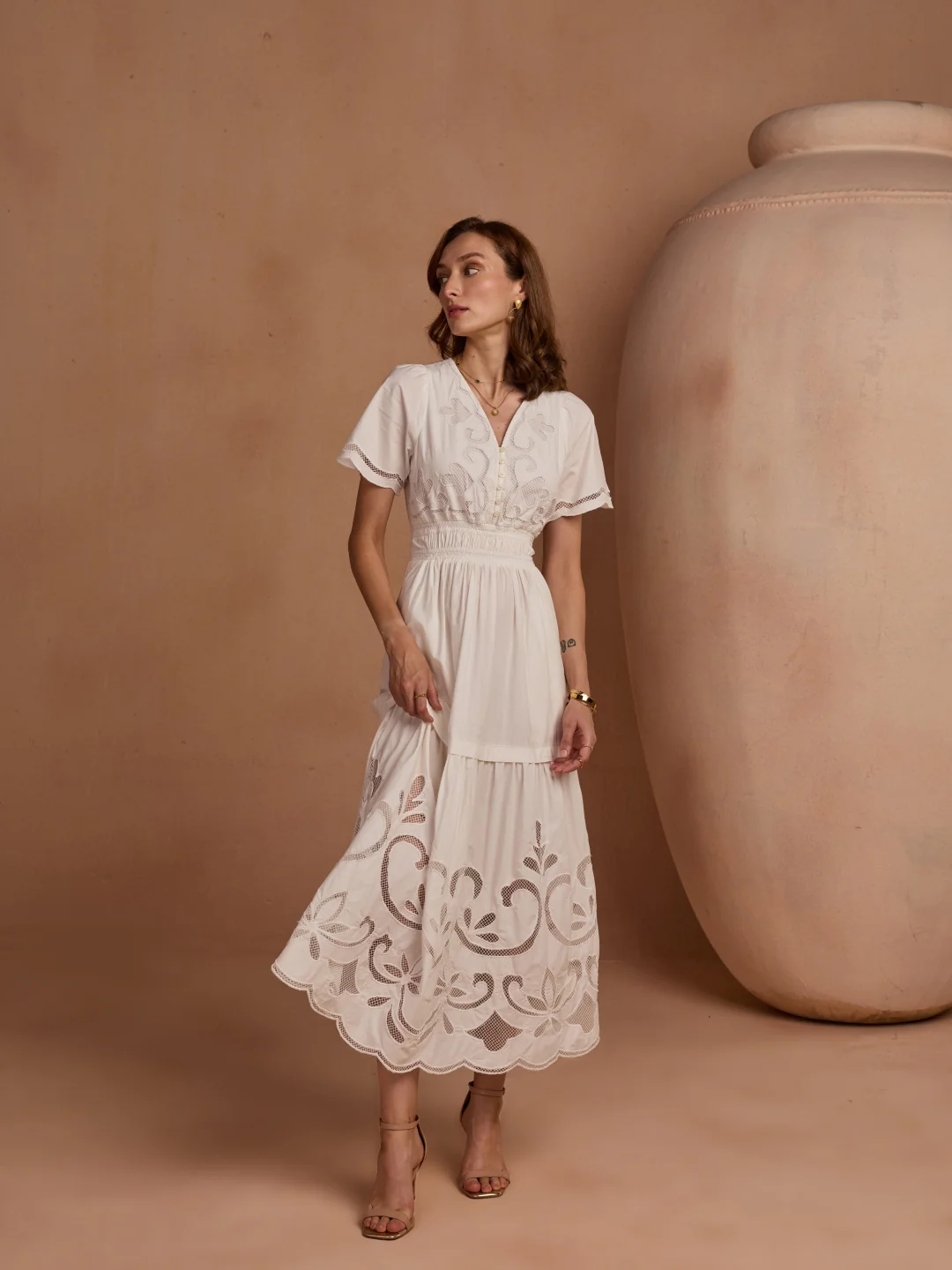 Ava Cutwork Dress - Image 20