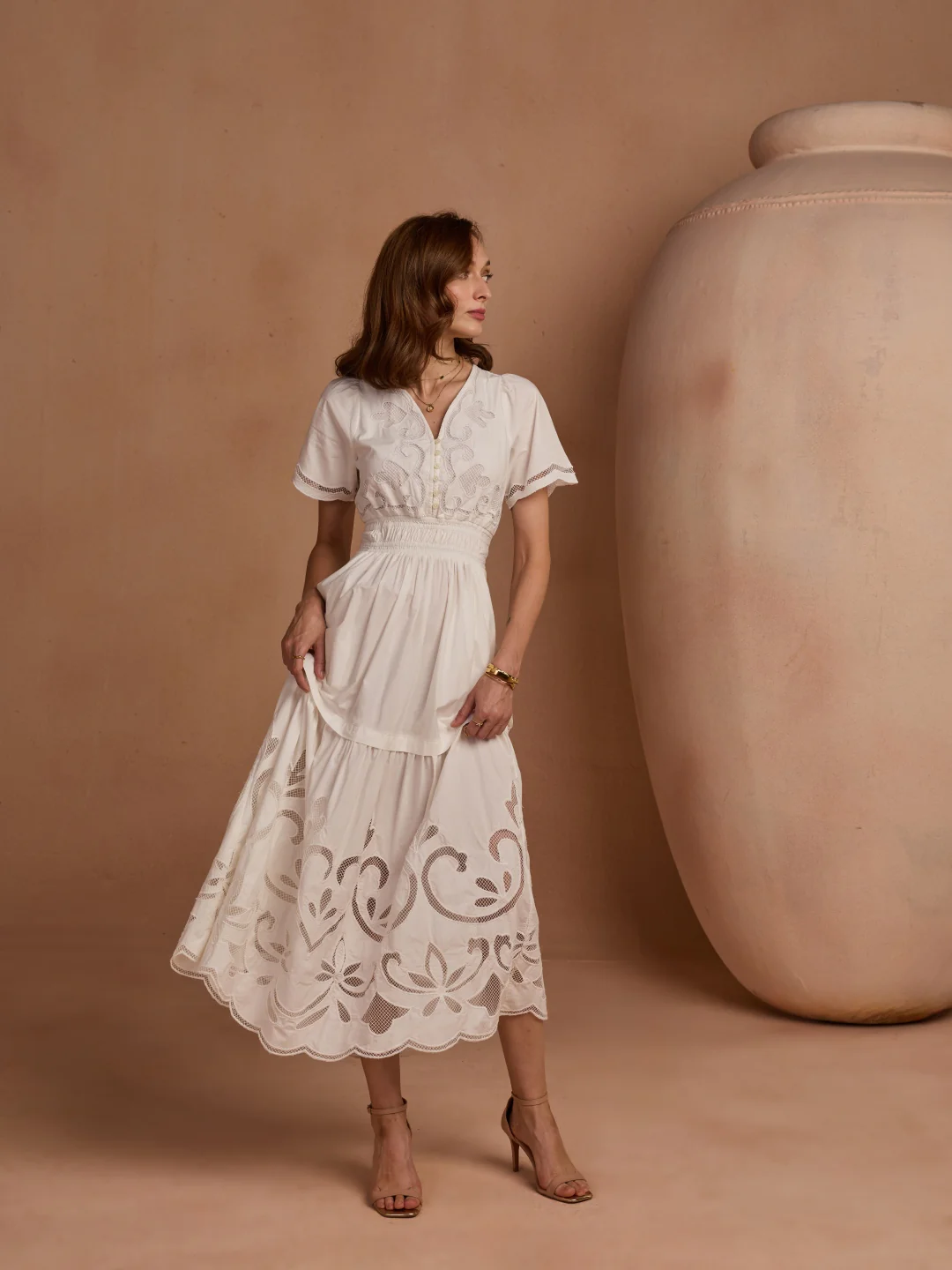 Ava Cutwork Dress - Image 23