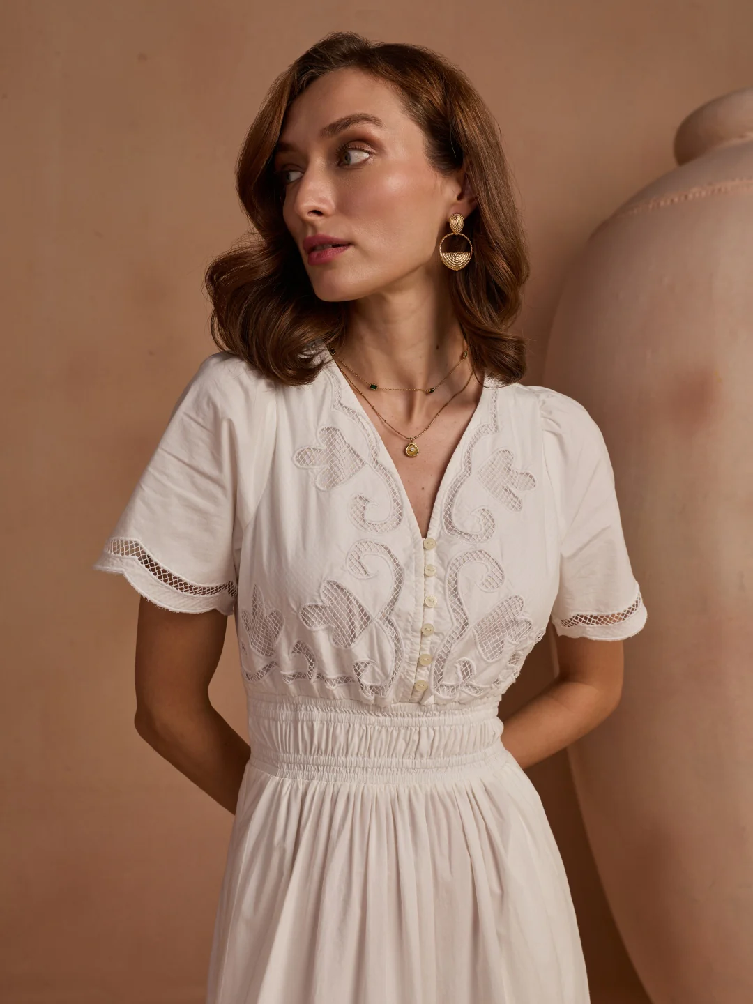 Ava Cutwork Dress - Image 22