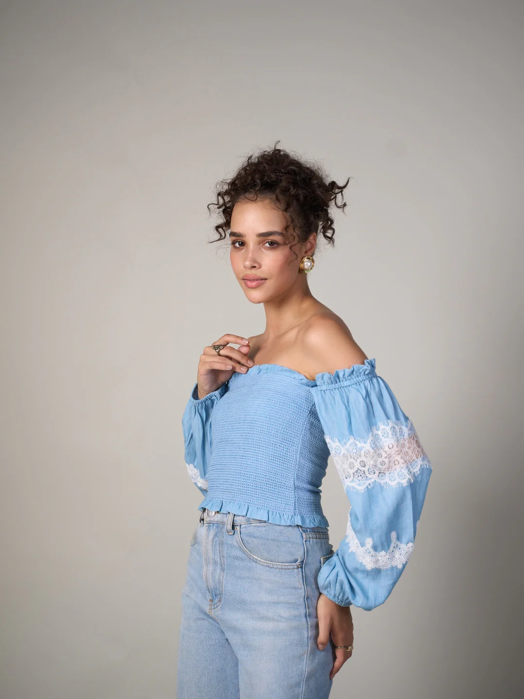 Black Bishop Sleeve Tube Top - Image 12