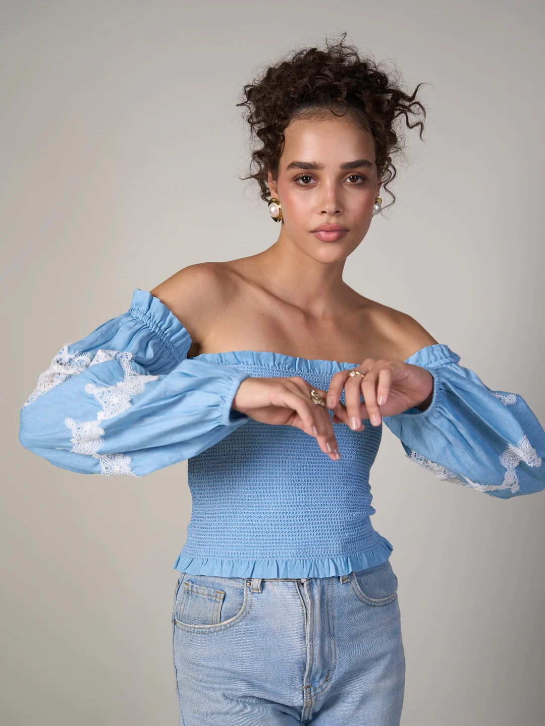 Black Bishop Sleeve Tube Top - Image 16