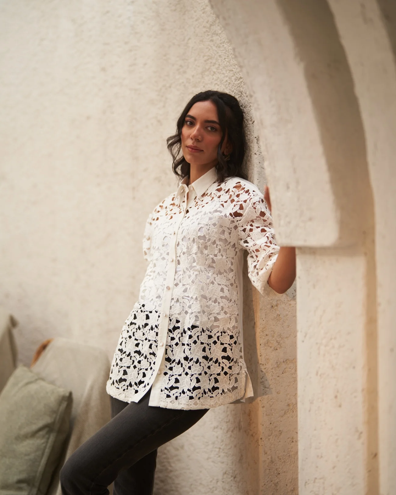 Amber White Blouse - Image 9