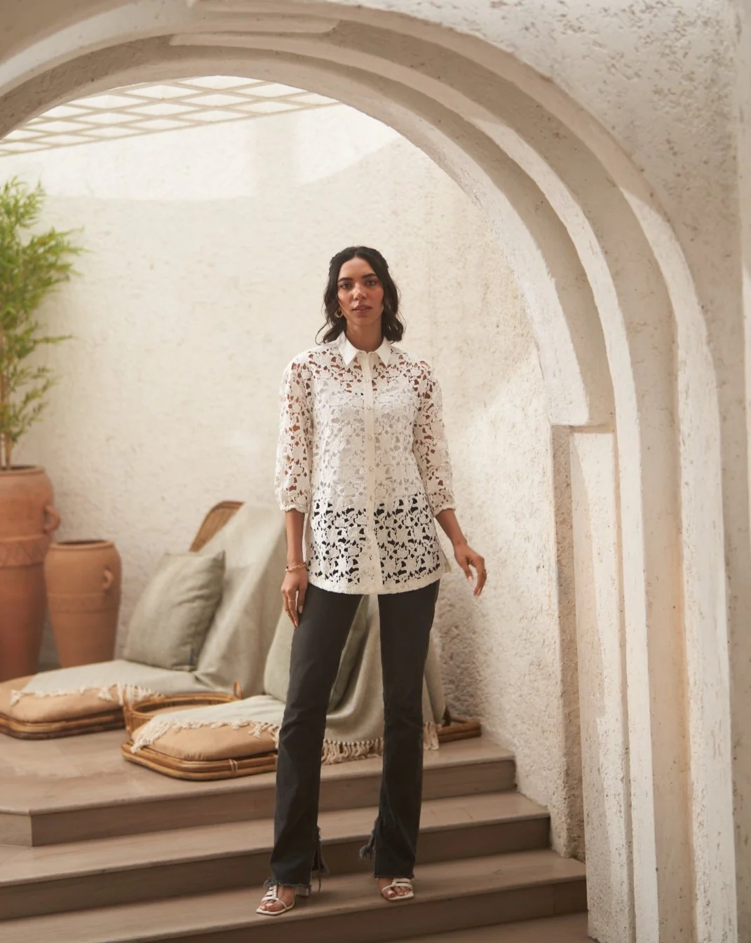 Amber White Blouse - Image 11