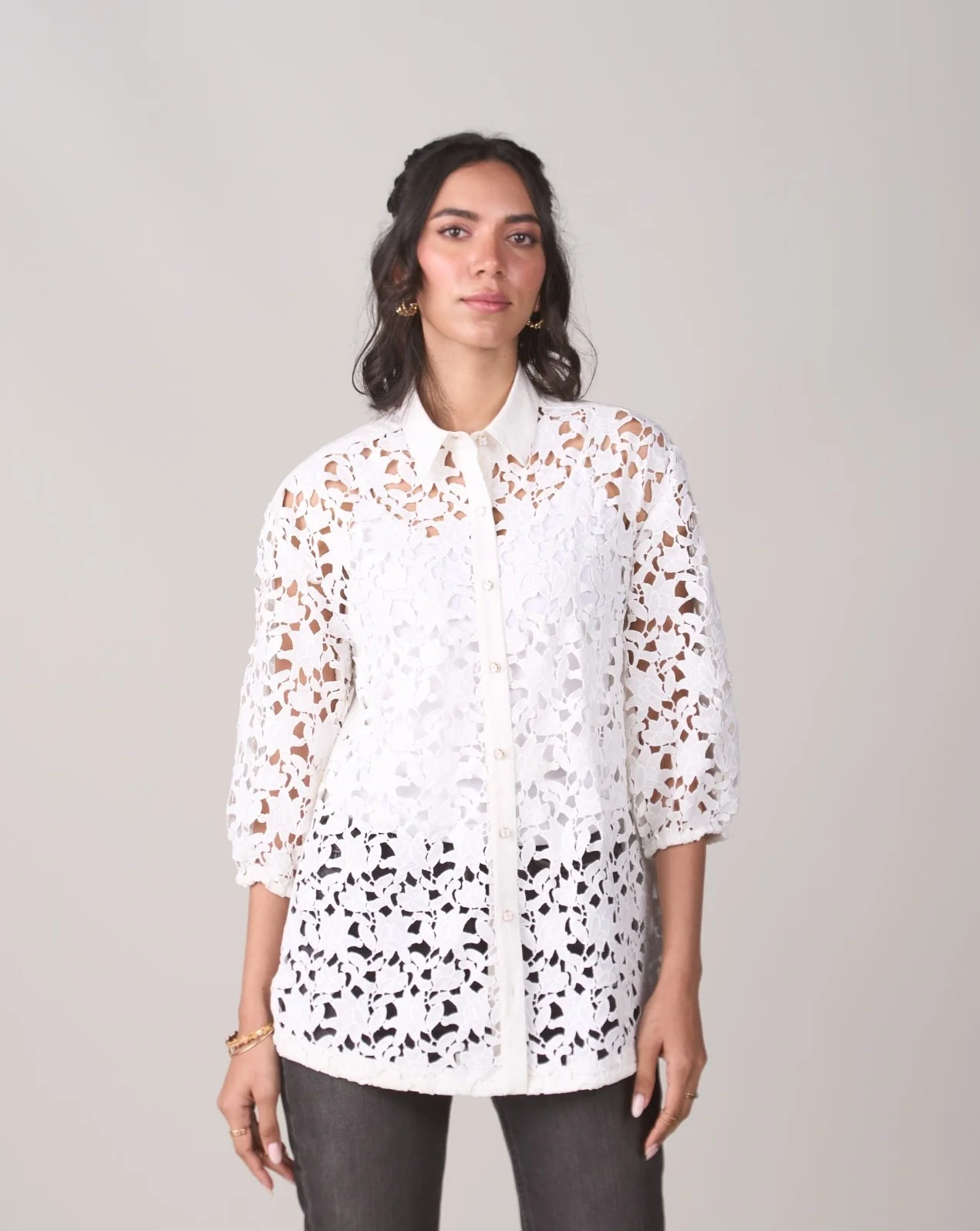 Amber White Blouse - Image 6