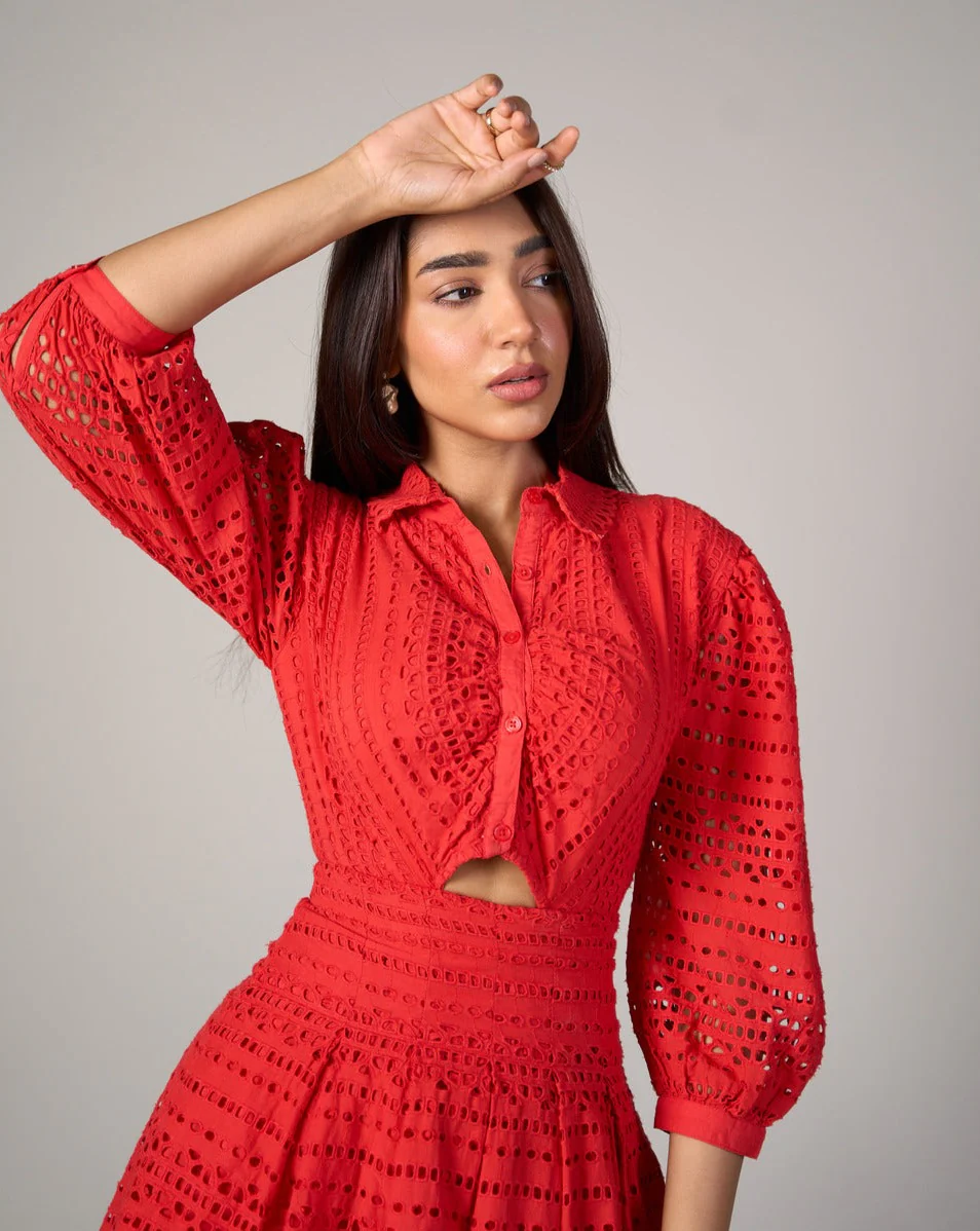 Thea Schiffli Dress - Image 21