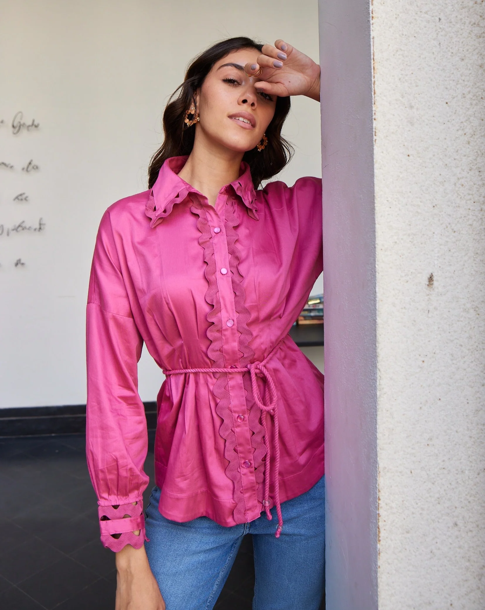 Cotton Satin Shirt - Image 16