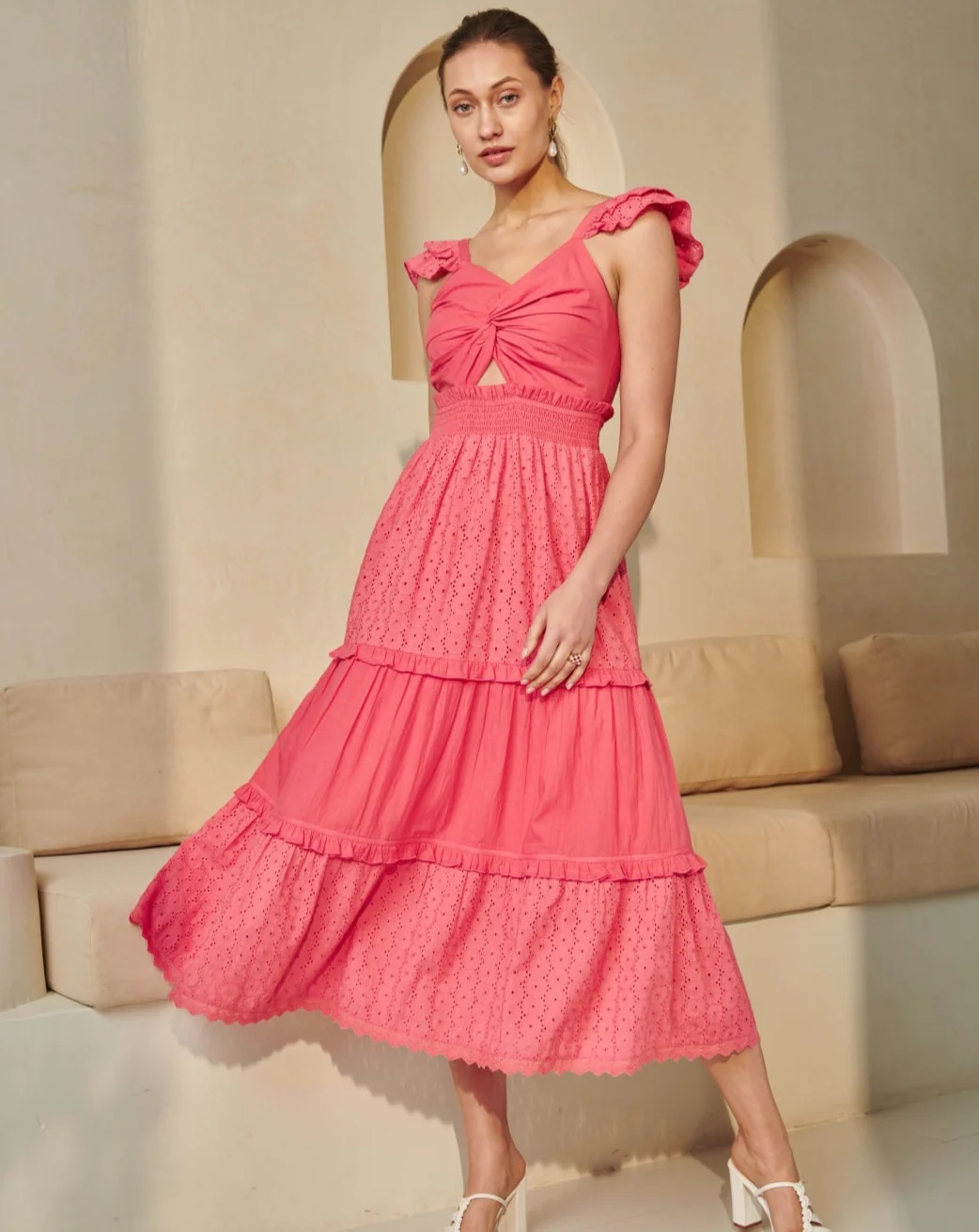 Elle Pink Maxi Dress - Image 5
