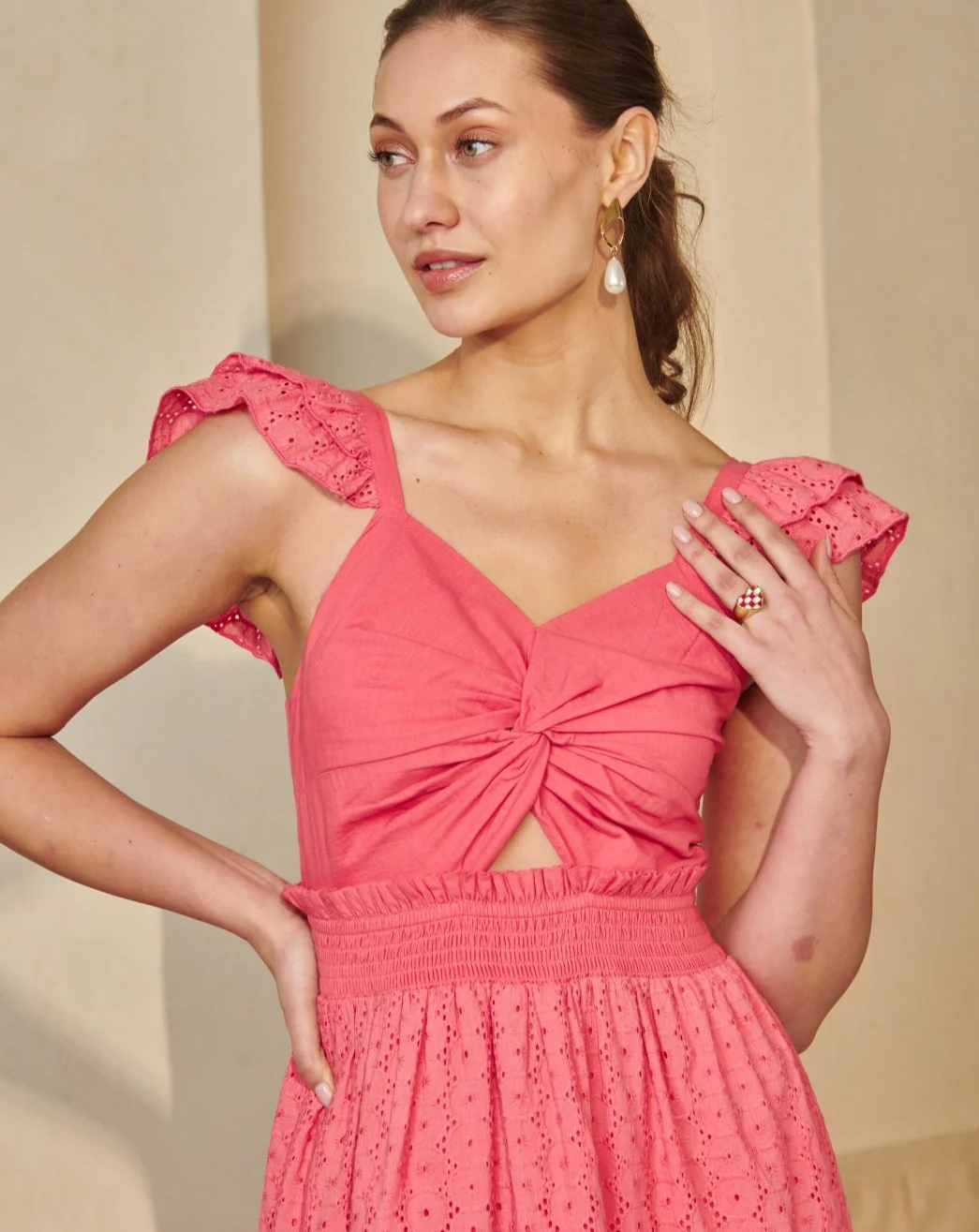Elle Pink Maxi Dress - Image 8