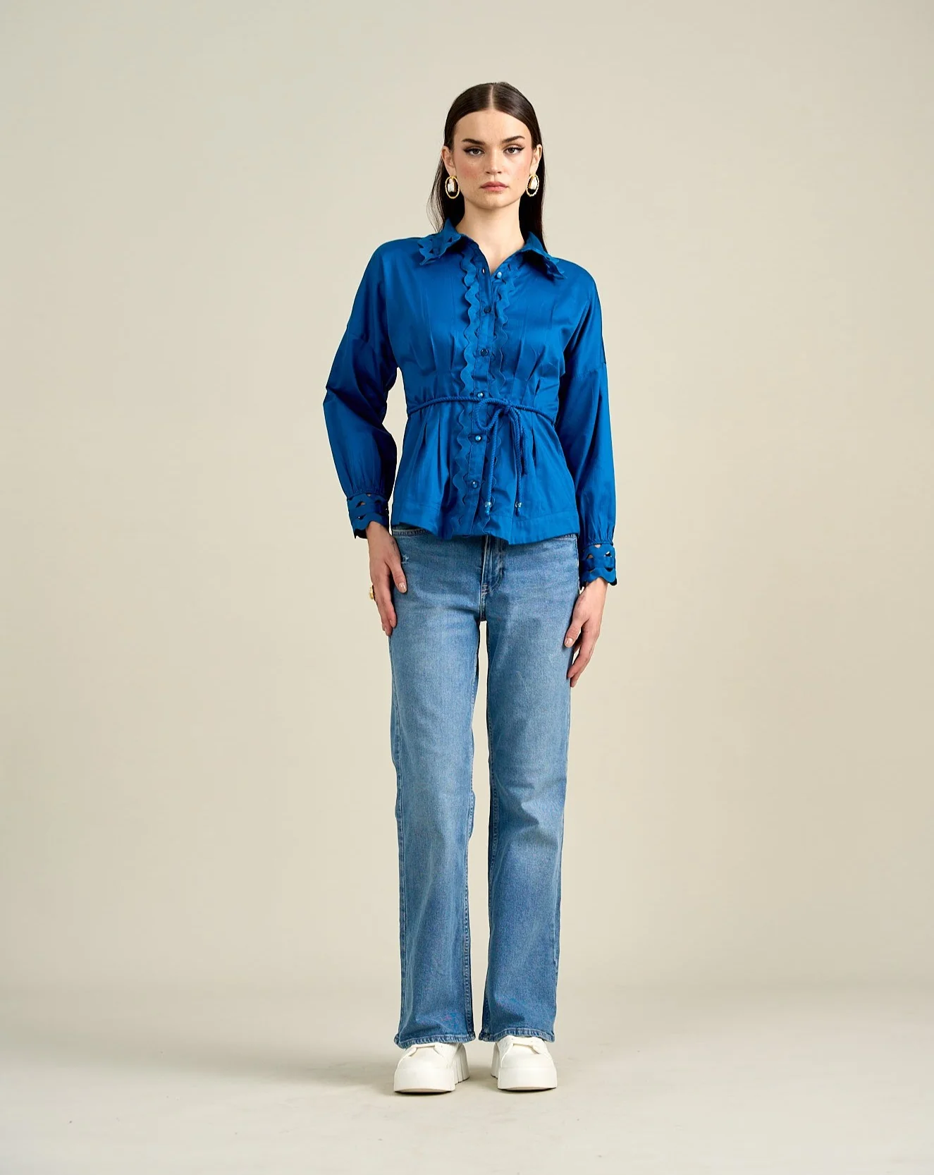 Cotton Satin Shirt - Image 18