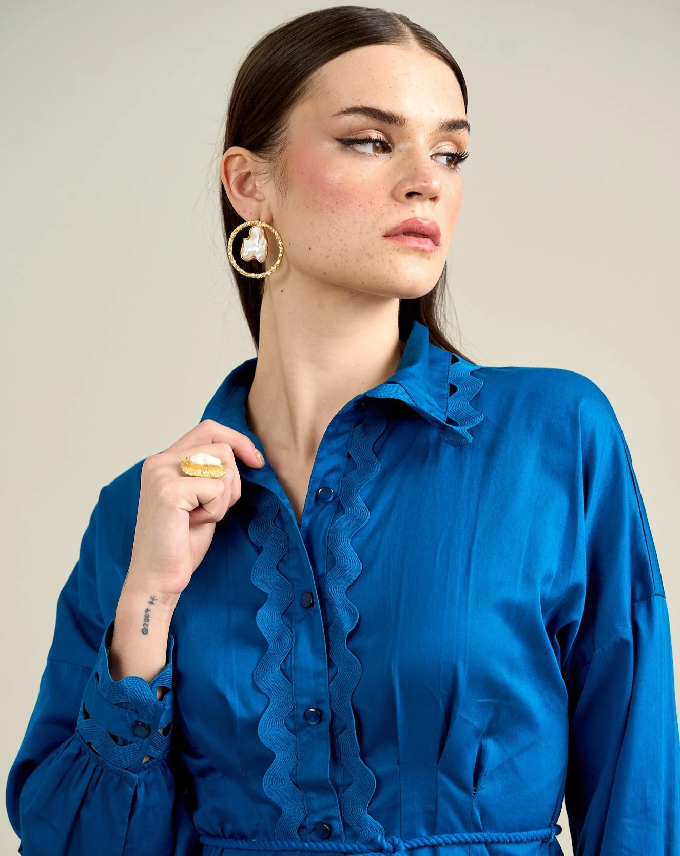 Cotton Satin Shirt - Image 22