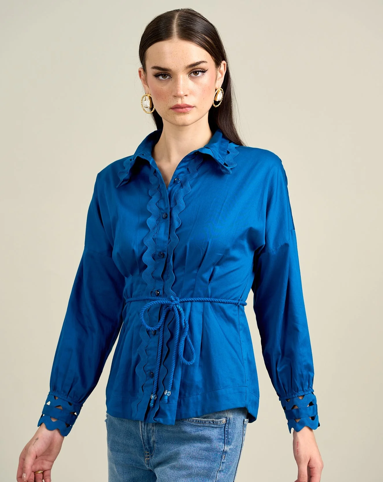Cotton Satin Shirt - Image 23