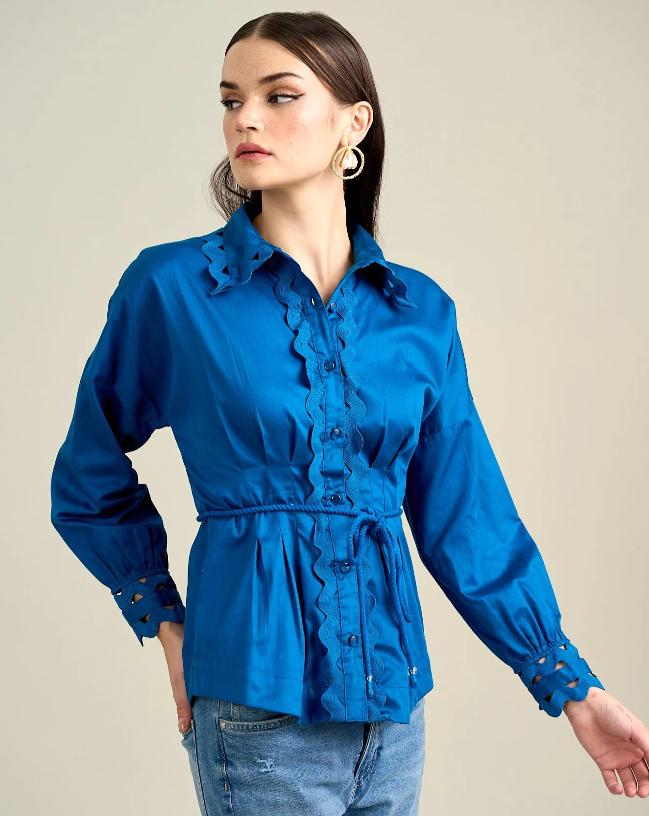Cotton Satin Shirt - Image 24