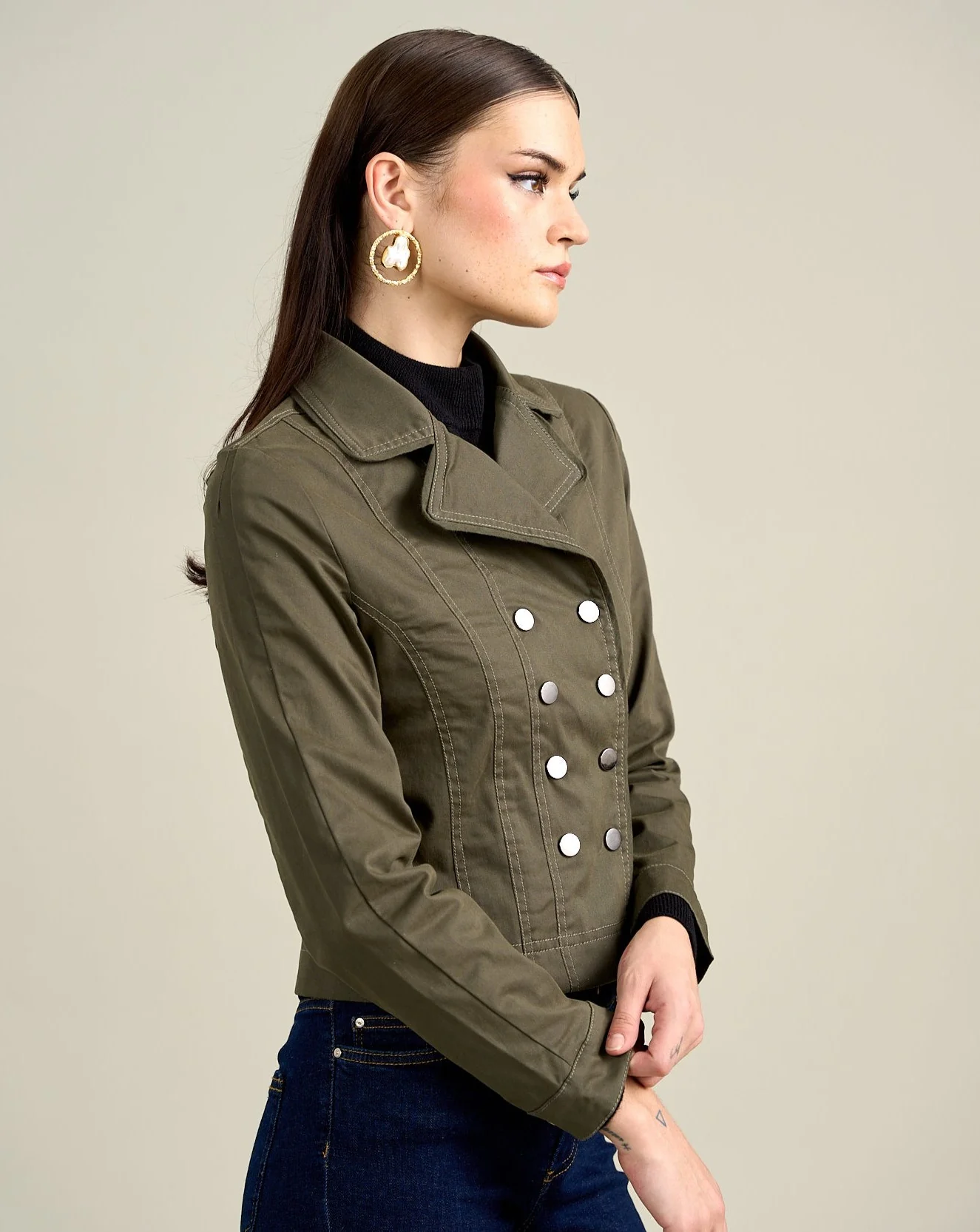 Harper Olive Jacket - Image 7