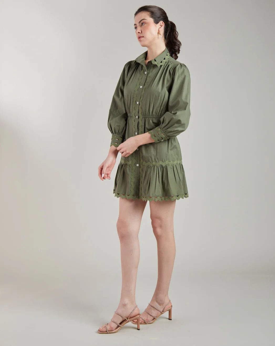 Khaki Wave Dress - Image 11
