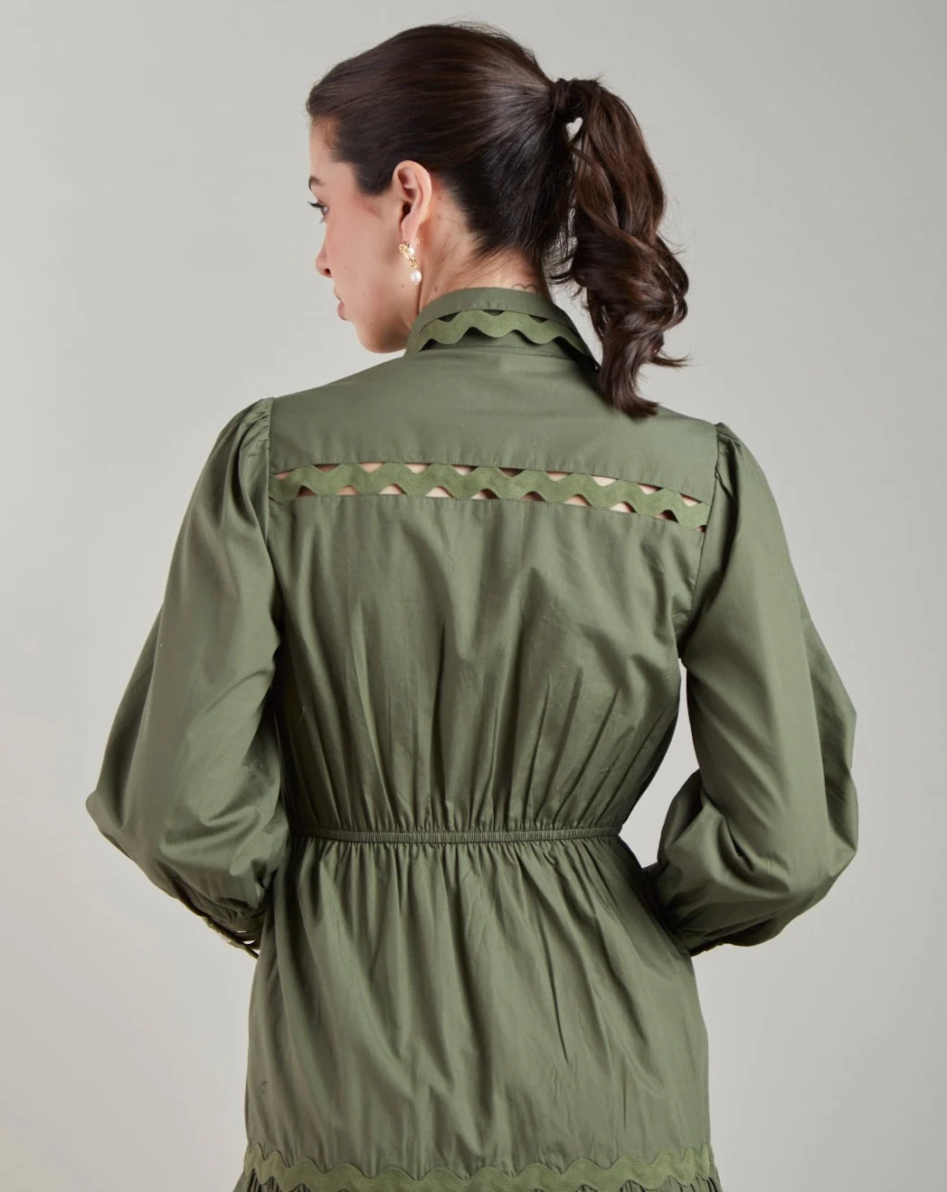 Khaki Wave Dress - Image 6