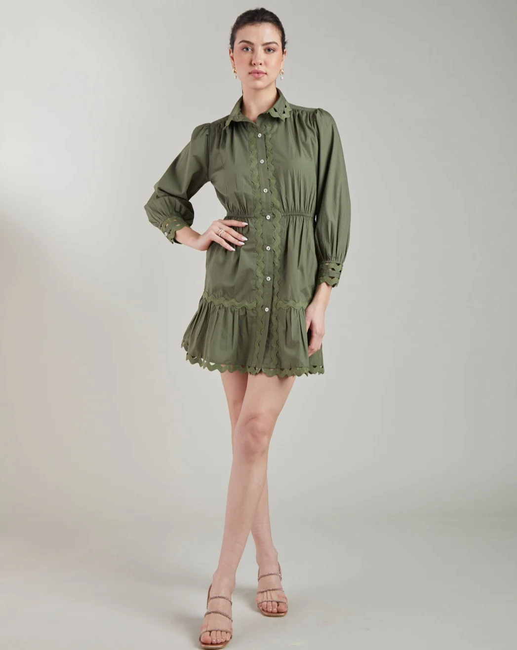 Khaki Wave Dress - Image 7