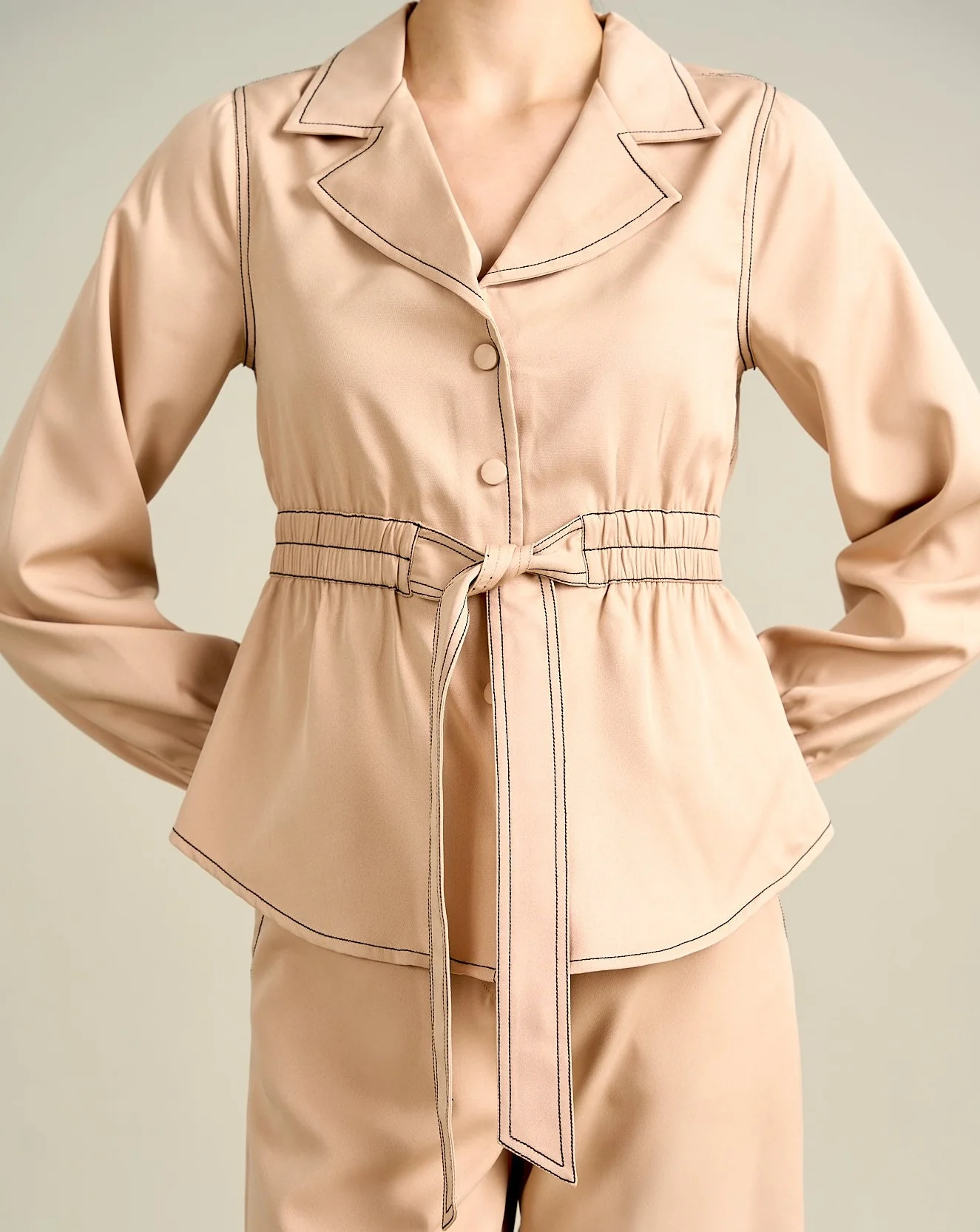 Royal Beige Jacket Top - Image 3