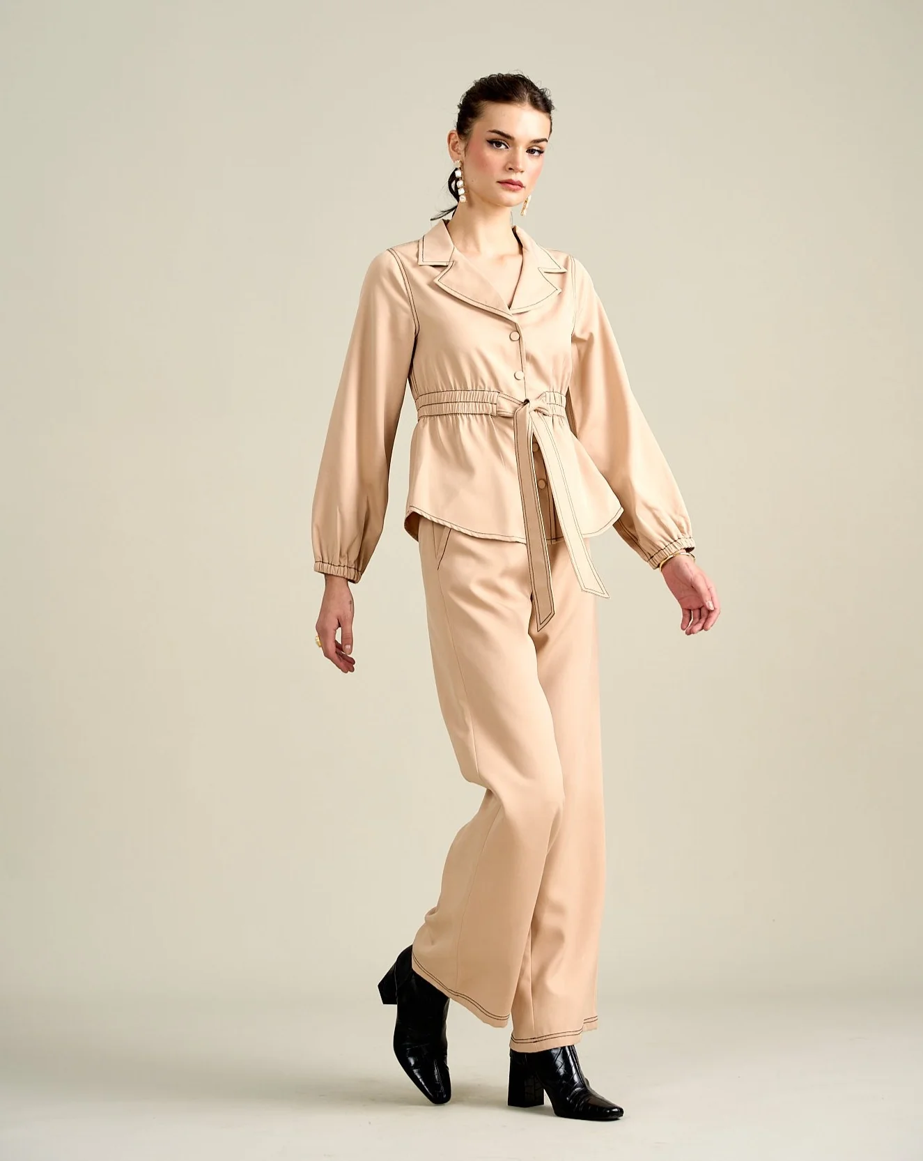 Royal Beige Jacket Top - Image 5