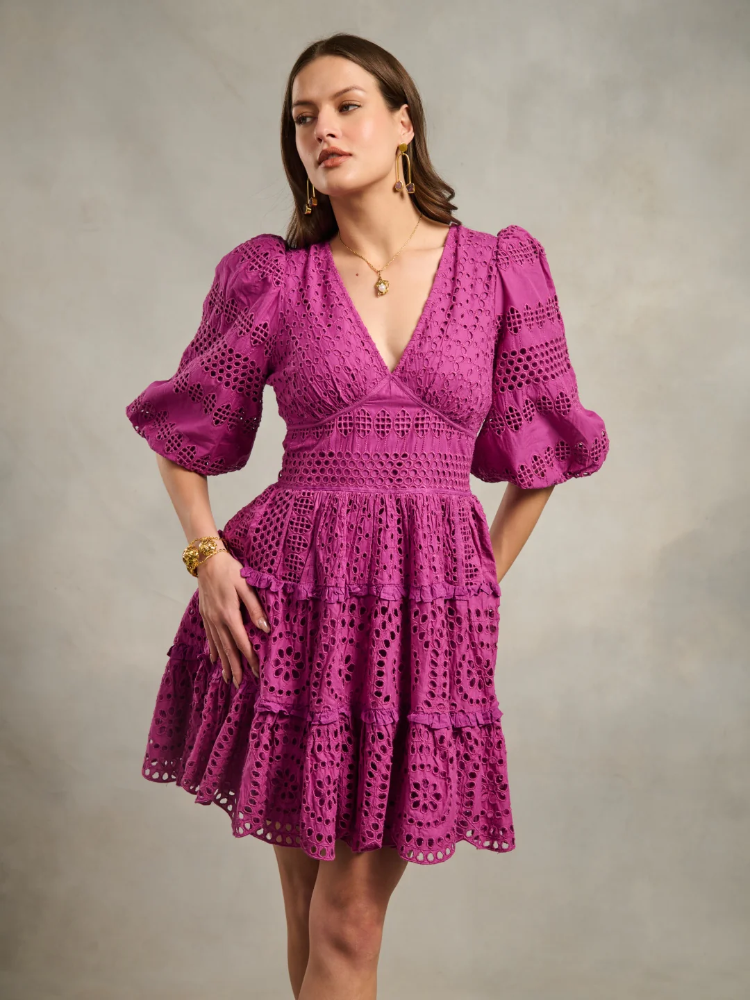 Serena Schiffli Dress - Image 8