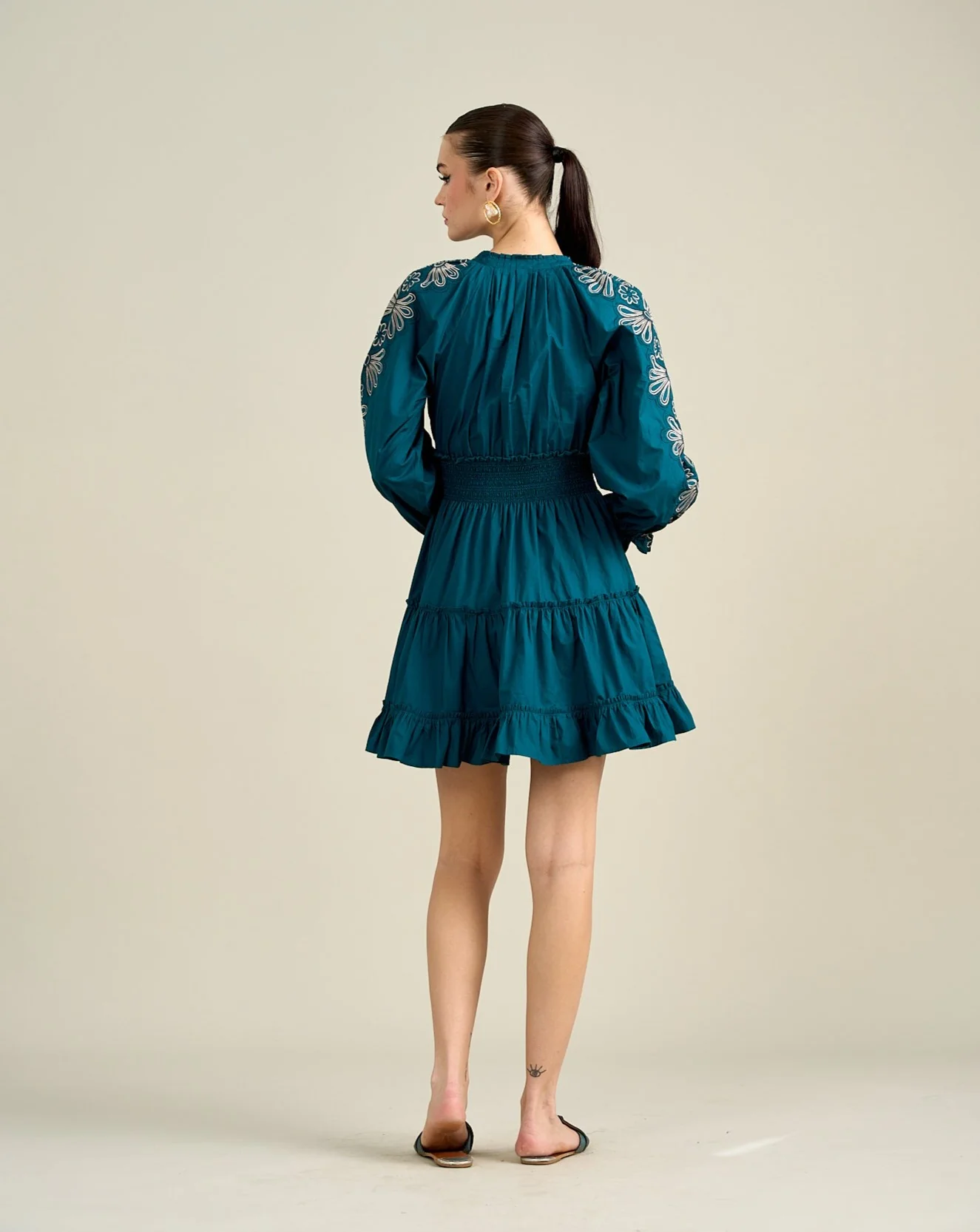 Stella Embroidered Dress - Image 12