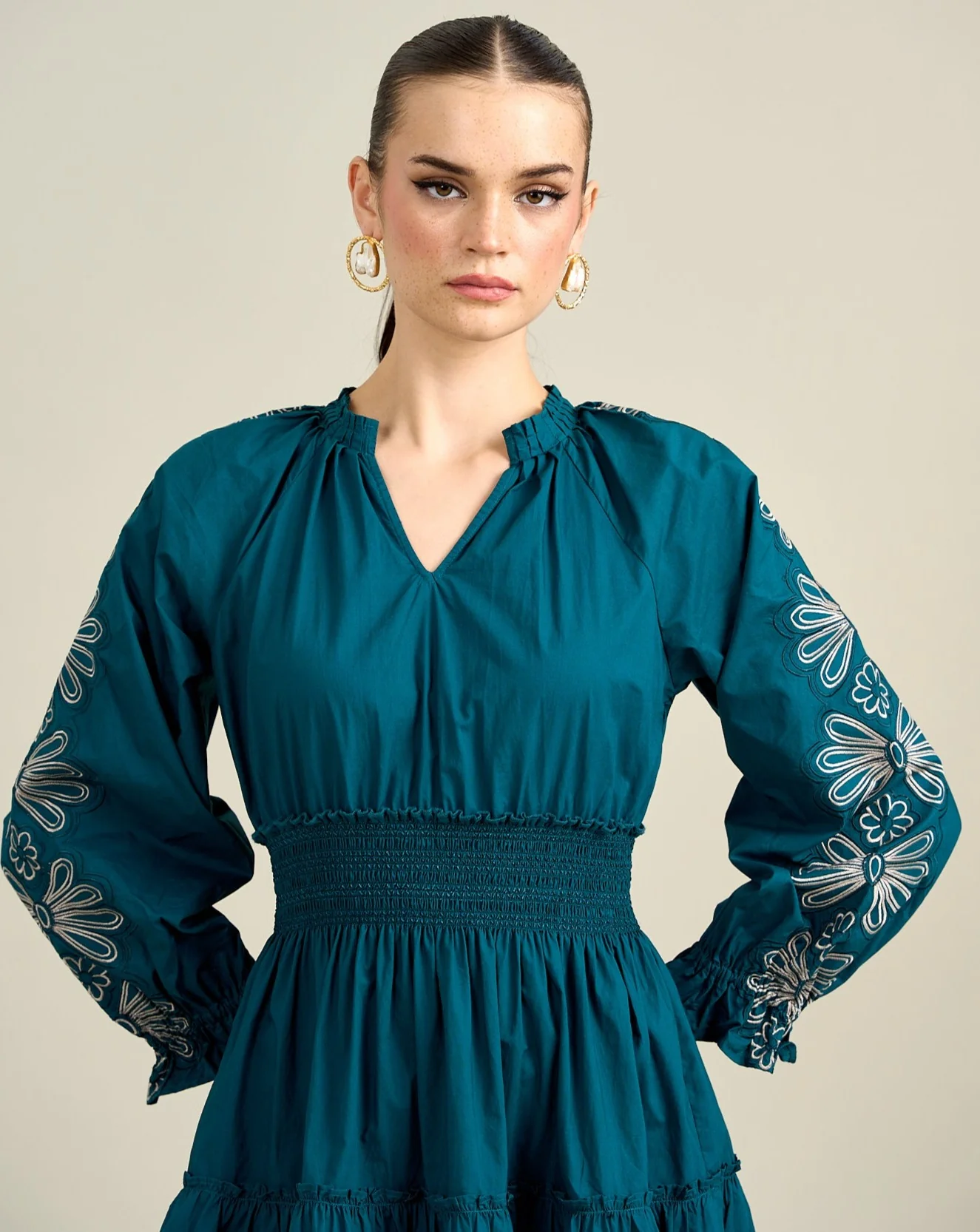 Stella Embroidered Dress - Image 5