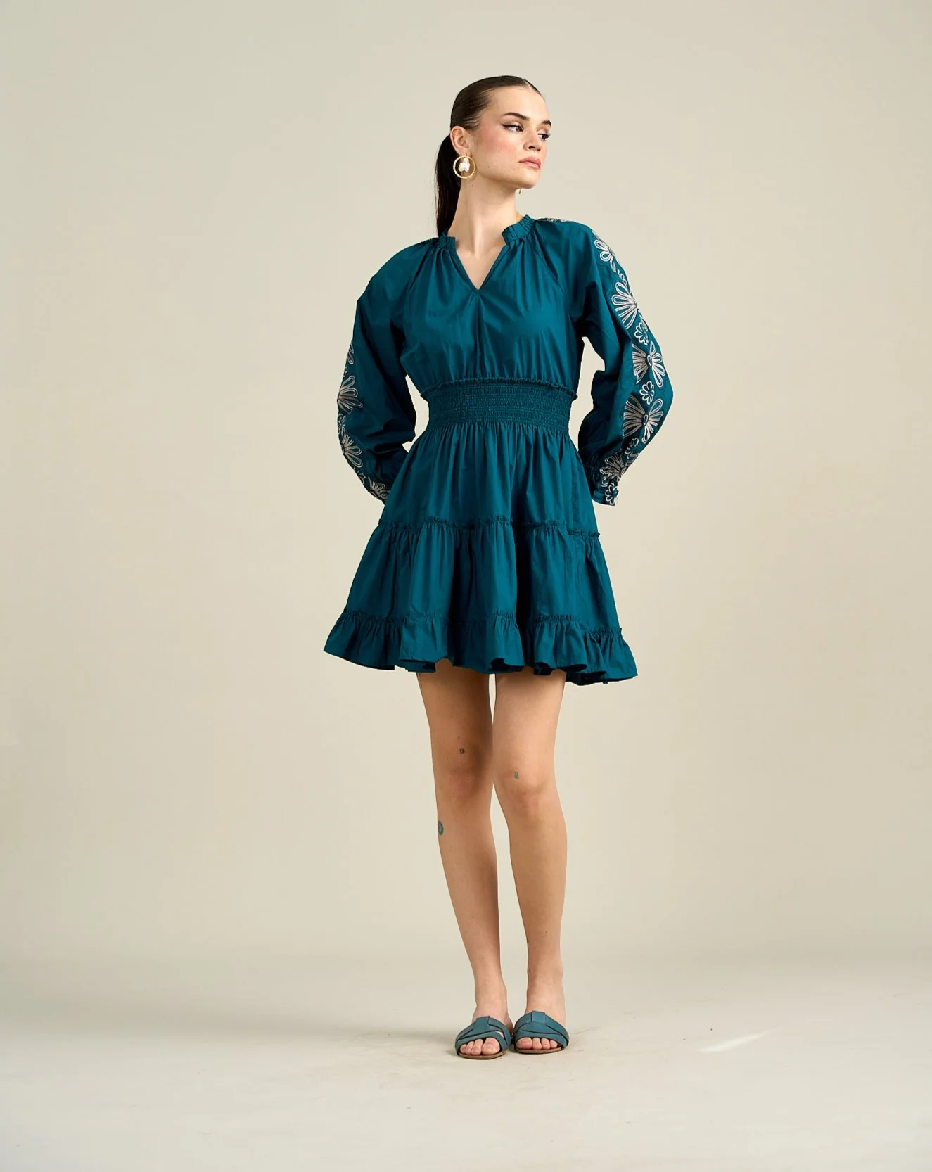 Stella Embroidered Dress - Image 7