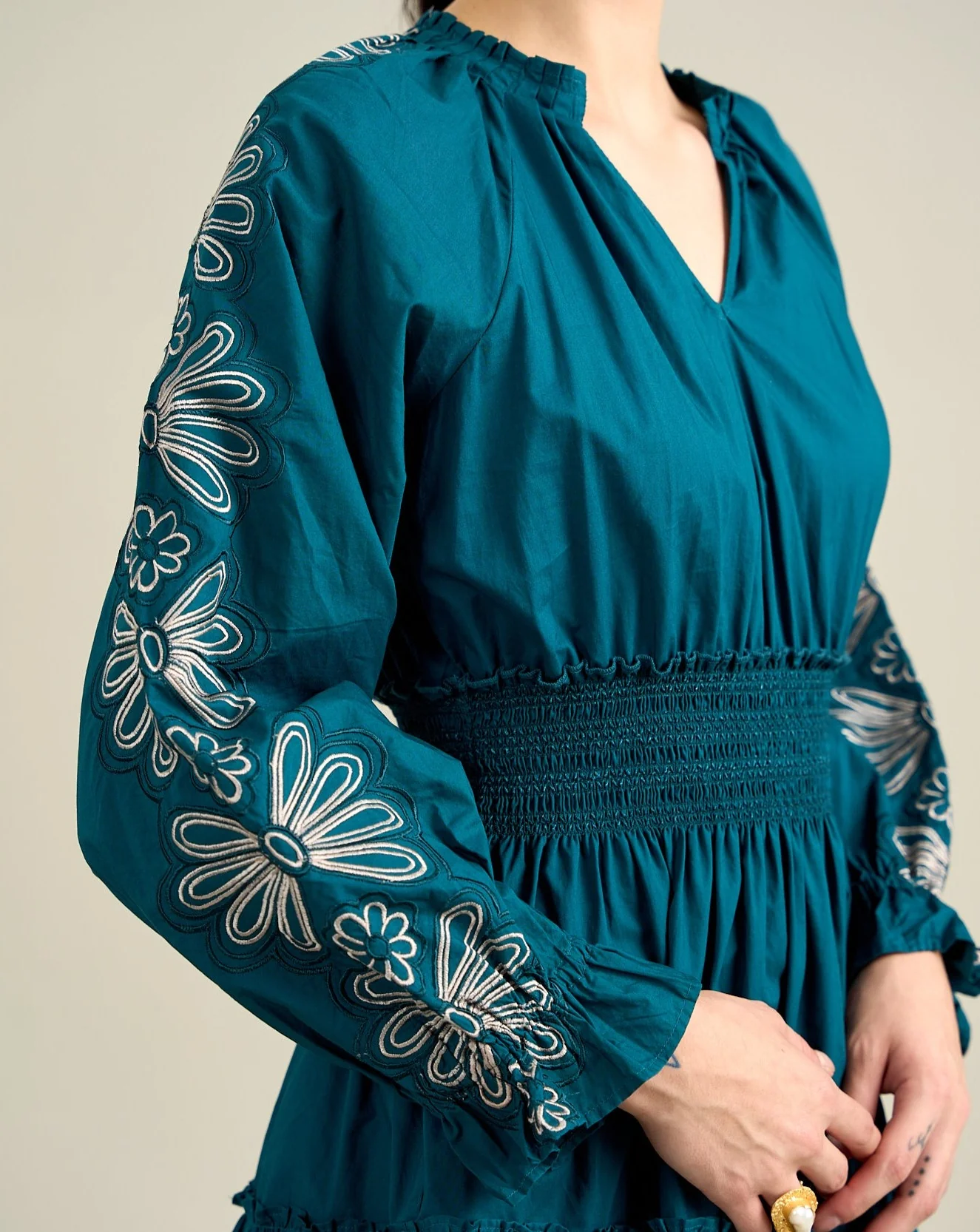 Stella Embroidered Dress - Image 9